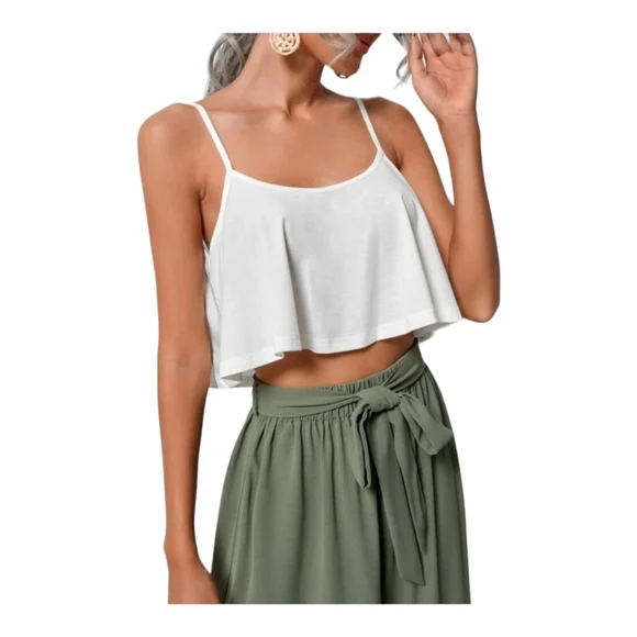 SHEIN VCAY Crop Top & Split Thigh Pant - Picture 3 of 5